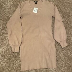 Forever 21 V-Neck Sweater - Light Brown